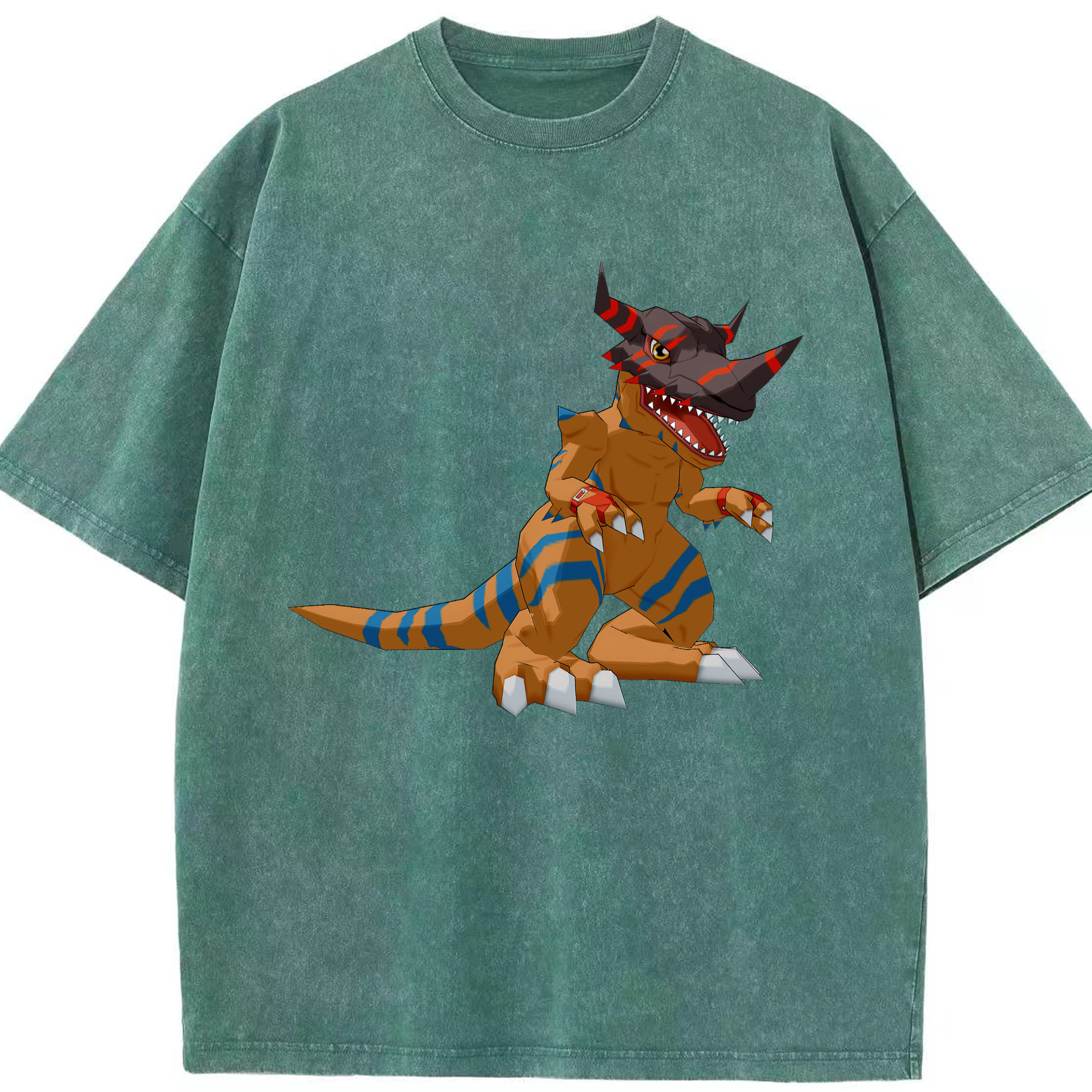 （画像用） Digimon デジタルモンスター/デジモン 綿100% ヴィンテージ風 半袖Tシャツ（フロントプリント）
